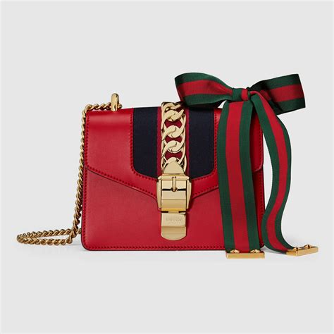 gucci sylvie leather mini chain bag price|Gucci sylvie bag.